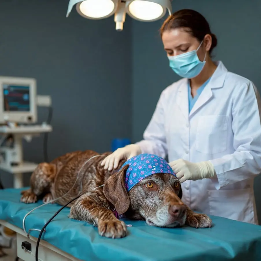 Perrito en oncología canina  Clinica de especialdiades Veterinarias 