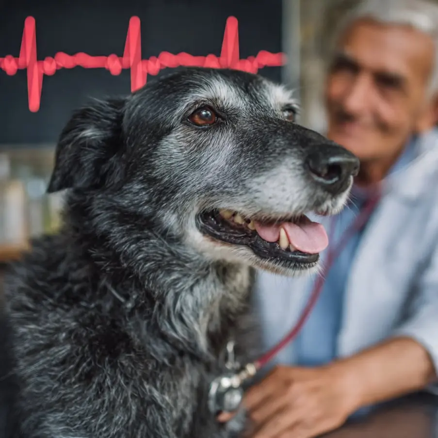 Perrito con Cardiólogo canino -  Clinica de especialdiades Veterinarias 